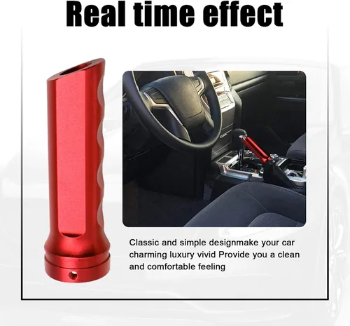 Vista 3 de Fogfar 1 funda para freno de mano, cubierta de freno de mano de aluminio para automóvil, protector de mango manual, juego de modificación de mango