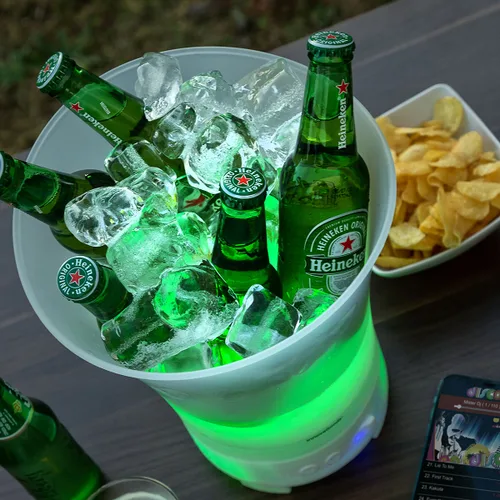 Vista 7 de Cubitera LED con Altavoz Recargable Sonice InnovaGoods