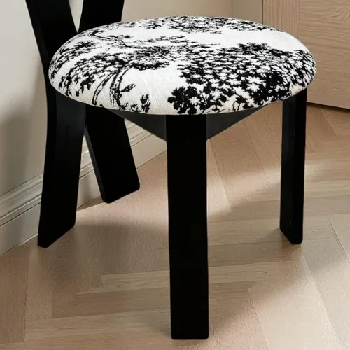 Vista 5 de Dining Chairs Set of 2, Table & Chair Sets - Solid Wooden Dining Room Chairs with Linen Upholstery and White Round Cushion for Kitchen Dining Room