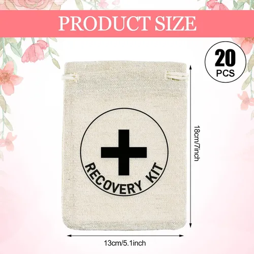 Vista 3 de Boao Paquete de 20 bolsas de regalo, decoraciones para despedida de soltero, despedidas de soltera con cordón, suministros de boda para despedida