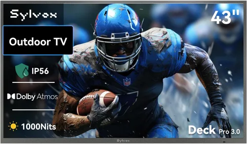 Vista 13 de SYLVOX Outdoor TV, 65" Smart Waterproof Outdoor TVs, 1000 Nits Ultra Bright