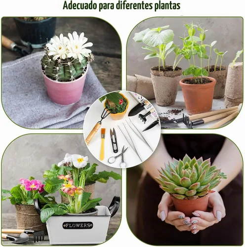 Vista 5 de LIHAO Juego de herramientas básicas para bonsái, kit de árbol bonsái, mini herramientas de jardín