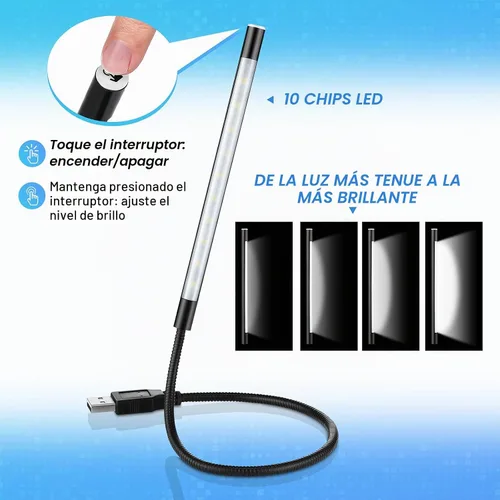Vista 3 de Mudder 2 piezas de luz LED USB para teclado, laptop, lámpara de computadora
