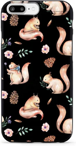 Vista 12 de Inspired Cases - Funda con textura 3D para iPhone Xs Max - Funda protectora de goma para Apple iPhone Xs Max - Patrón de acuarela de ardilla - Negro