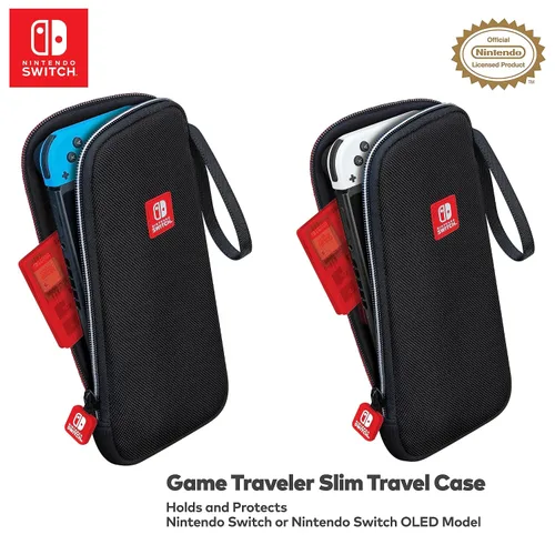 Vista 3 de Official Nintendo Switch Travel Case - Switch OLED Case for Switch OLED and Switch, Bonus Game Cases, Licensed Nintendo Switch Case
