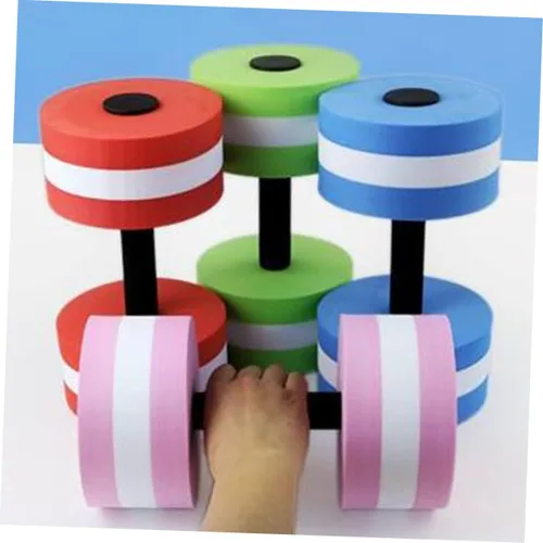 Vista 8 de Happyyami 2 mancuernas flotantes para aeróbic acuático, pesas de natación Eva, para hombres y mujeres, agarre ergonómico para entrenamiento
