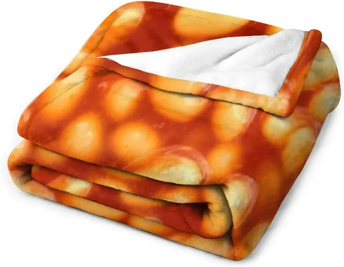 Vista 3 de Manta de forro polar de franela 3D, graciosa y realista, con diseño de judías guisadas, suave, acogedora, esponjosa, para invierno y otoño, de 50 x