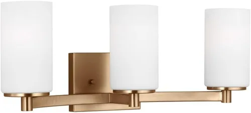 Vista 7 de Generation Lighting - Lámpara de pared Hettinger de 3 luces, color negro medianoche 4439103-112, Título 24, lámpara de pared para decoración