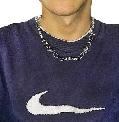 Vista 2 de Eyraevor Gargantilla gótica de hombre y mujer Punk Rock Hip Hop collar cadena