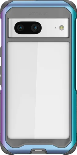 Vista 35 de Ghostek Atomic - Funda delgada transparente, parachoques de aluminio, protección resistente a prueba de golpes para Google Pixel 7 (6.3 pulgadas)