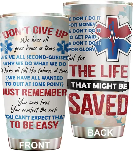 Vista 6 de Regalos EMT para Mujeres - Taza de Acero Inoxidable 20oz, Regalos de Apreciación de la Semana Feliz EMS al Por Mayor para Hombres, Accesorios