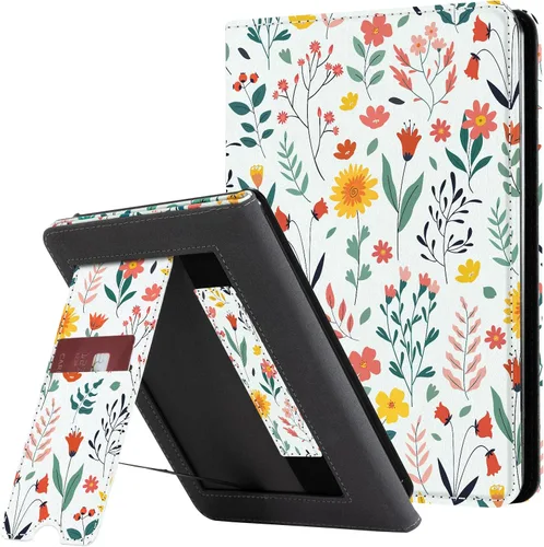 Vista 14 de CoBak Funda con soporte para Kindle Paperwhite - Funda de piel sintética duradera con función de apagado y encendido automático, ranura