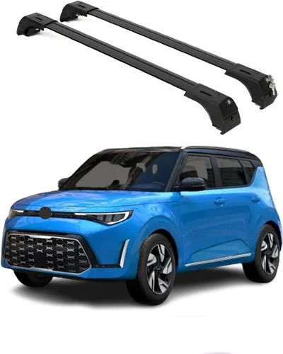 Vista 9 de ERKUL Barras transversales de techo para Kia Soul 2014-2019 Barras transversales de aluminio Aero mejoradas con bloqueo antirrobo para techo