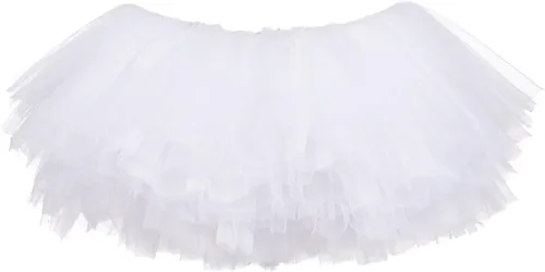 Vista 21 de Falda de ballet, tutu de tul corto en 10 capas para niñas (talla 4 -10 años), por My Lello Agua