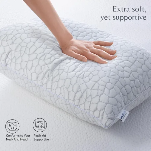 Vista 2 de Cool Gel Almohada refrescante para personas que duermen con calor, almohadas de espuma viscoelástica trituradas de tamaño estándar para dormir