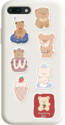 Vista 7 de ZJSXINDI Juego de 100 calcomanías pequeñas – Kawaii, cartulina decorativa para planificador, oso feliz