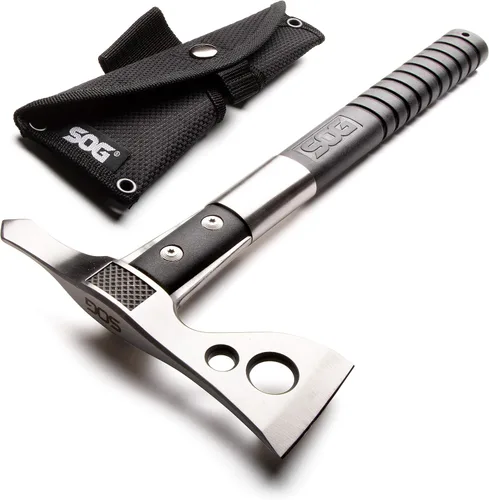 Vista 7 de SOG Specialty Knives & Tools F06TN-CP hacha de acero con hoja de 2 pulgadas y vaina de nailon color negro
