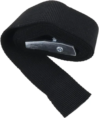 Vista 3 de 5 piezas de correas de amarre negras de nylon de 1" x 39.37" (3.28 pies) Correas ajustables con hebillas de bloqueo de leva de alta resistencia Negro