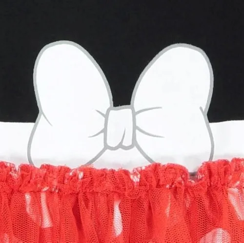 Vista 3 de Disney Minnie Mouse - Traje de cosplay para niñas pequeñas, tutú y diadema, conjunto de 3 piezas para recién nacido a bebé