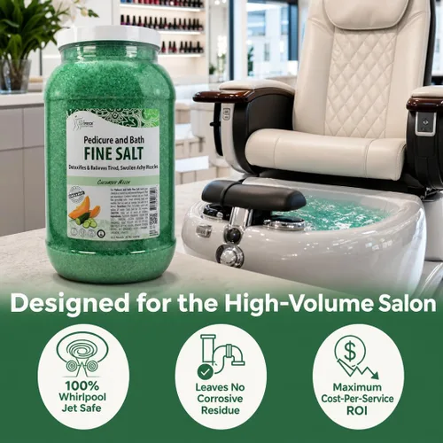 Vista 4 de SPA REDI - Remedio de Inmersión para Pies y Sal Fina de Baño de Pepino y Melón, 3.79 L - Hecho con Sales del Mar Muerto, Aceite de Argán, Aceite