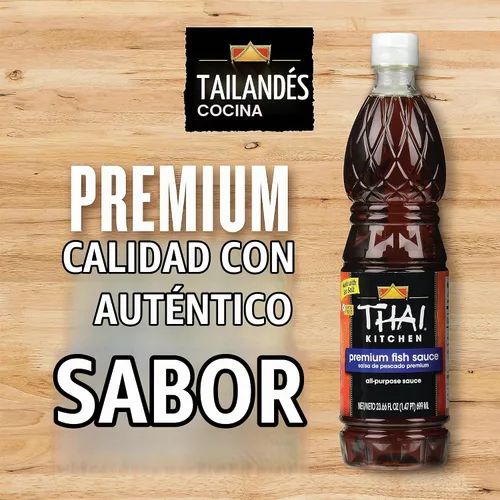Vista 5 de Salsa de pescado premium Thai Kitchen, 23.66 fl oz - Una botella de 23.66 onzas líquidas de salsa de pescado elaborada para aderezos y marinadas