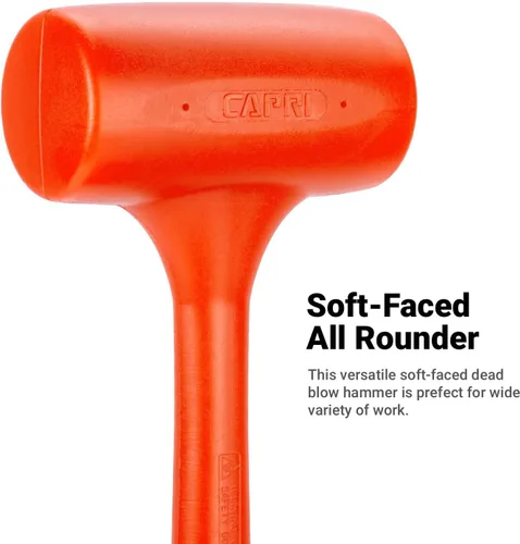 Vista 3 de Capri Tools 10096 C096 - Martillo de golpe muerto de 1 libra, PU naranja