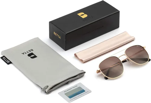 Vista 6 de BETTA Gafas de sol aviador para hombres y mujeres protección UV polarizadas clásicas