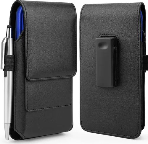Vista 9 de Mopaclle Funda vertical para teléfono celular con clip y bucle para cinturón, resistente soporte para cinturón de teléfono compatible con iPhone 17