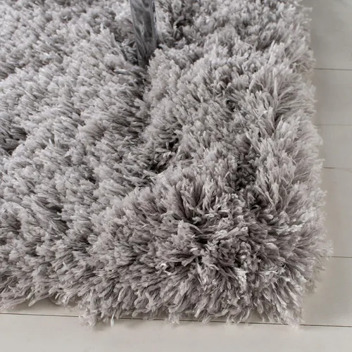 Vista 4 de SAFAVIEH Polar Shag Collection - Alfombra de área de la colección Polar Shag de 5 pies 1 pulgada x 7 pies 6 pulgadas, color plateado, diseño glamour