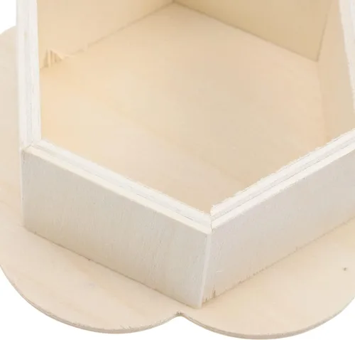 Vista 8 de iplusmile Caja de madera Caja de madera 3 piezas Caja de joyería de madera sin terminar con forma de flor, caja organizadora de almacenamiento