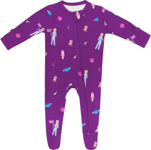 Vista 15 de KYTE BABY Pies unisex con cierre de cremallera, rayón hecho de bambú, 0-24 meses