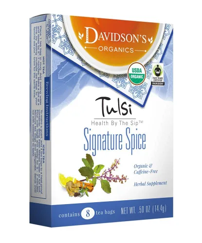 Vista 6 de Davidson's Organics, Tulsi Pure Leaves, 8 bolsas de té, paquete de 12