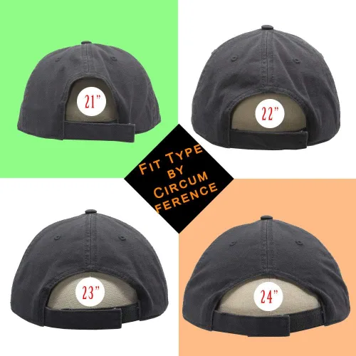 Vista 6 de Gorra de béisbol ajustable clásica de sarga de algodón lavado de perfil bajo