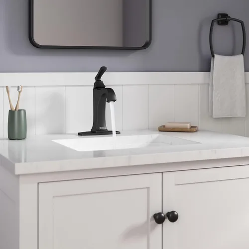 Vista 2 de American Standard 7426101.243 Belmeade - Grifo de baño monomando, 1.2 GPM, negro mate