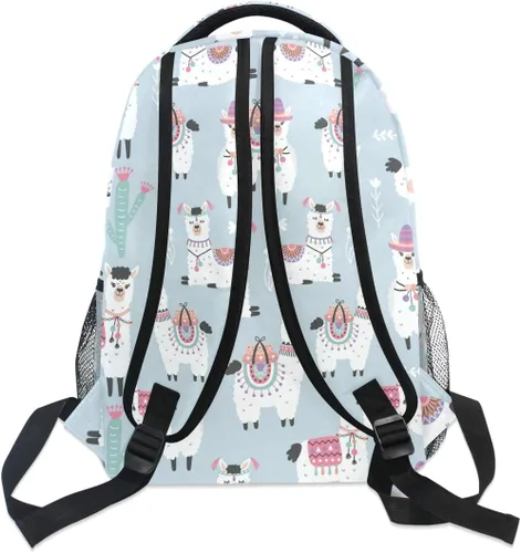Vista 5 de senya Mochila escolar de piña rosa para estudiantes, adolescentes y niñas, Patrón 2, Mochilas Daypack