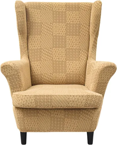 Vista 102 de Eco-Ancheng Funda para silla Wingback, 2 piezas, respaldo de ala, fundas de elastano para sillón con respaldo de ala, fundas para sillón con parte