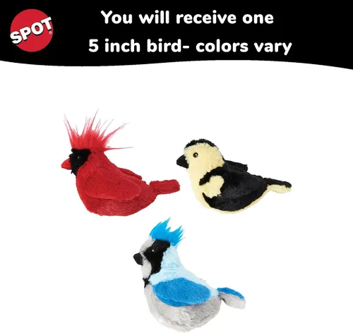 Vista 3 de SPOT Song Birds - Juguete para gatos con hierba gatera activada por el tacto, imita canciones reales de pájaros, juguete que funciona