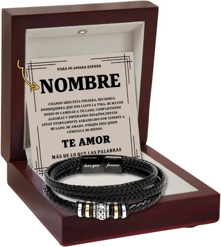 Vista 8 de Pulseras para mi esposo, regalo para hombre 14 de febrero, regalos de aniversario para mi esposo, un regalo único para el amor de mi vida, el amor