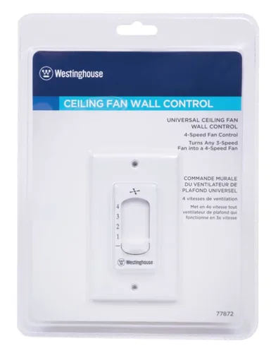 Vista 3 de Westinghouse 7787200 ventilador de techo con mando de pared, Blanco, 7787200, 120 volts