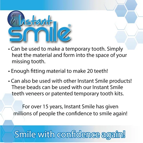 Vista 3 de Instant Smile Perlas de ajuste temporal de reemplazo de dientes temáticos