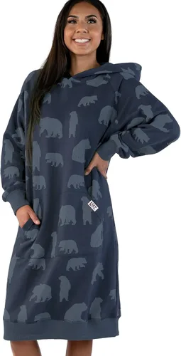 Vista 108 de Lazy One Sudadera con capucha de gran tamaño, ropa de dormir cómoda, vestido de suéter para mujer