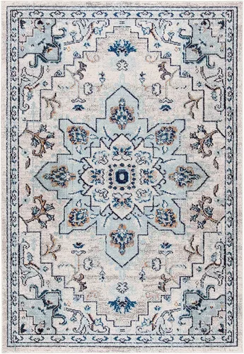 Vista 105 de Safavieh MAD473E - Tapete con diseño de medallón desgastado, bohemio elegante, colección Madison, no suelta pelos, fácil de cuidar, alto tránsito