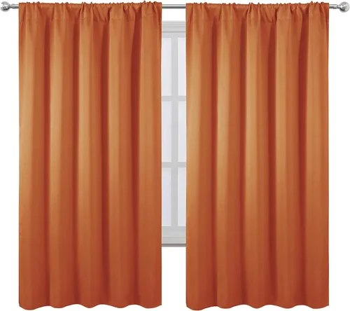 Vista 118 de LEMOMO Cortinas opacas de 42 x 54 pulgadas, juego de 2 paneles de cortinas con aislamiento térmico para oscurecer la habitación
