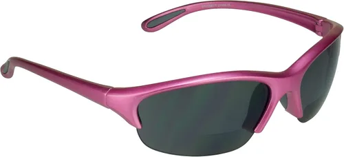 Vista 17 de proSPORT Lentes de sol bifocales de seguridad para hombres y mujeres, ANSI Z87.1, color marrón ahumado, lentes transparentes, color rosa y negro