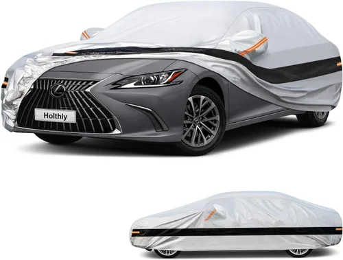 Vista 7 de Funda para Automóvil de 10 Capas Impermeable para Todo Clima para Coupé Hatchback, 100% Impermeable Fundas para Automóvil de Exterior Ajuste