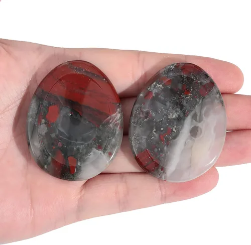 Vista 11 de Piedra calmante para el pulgar, en forma de gota, para relajar el estrés y curación con cristal Reiki, cabe en la palma de la mano