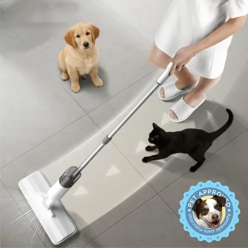 Vista 6 de True & Tidy® 2 piezas de repuesto de almohadilla de fregona de microfibra para rociador SPRAY-250 multisuperficie con botella de agua recargable