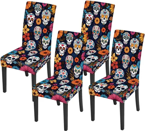 Vista 16 de ANNA QUEEN Juego de 6 fundas para sillas de comedor y cocina, fundas elásticas lavables para sillas de comedor, decoración elegante del hogar