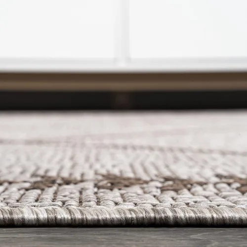Vista 6 de JONATHAN Y Alfombra tribal de enrejado de diamantes para interiores y exteriores, 2 x 8 pulgadas, beige/marrón, Derya para patio trasero, patio