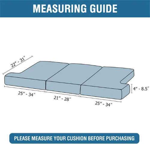 Vista 3 de n - Fundas elásticas de terciopelo para sofá con cojines en forma de T individuales, 3 fundas para sofá de 3 plazas, funda elástica gruesa